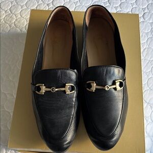 BROWNS Women’s Black Italian Horsebit Loafers 10